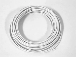 KFZ KABEL 12 AWG HOCHTEMPERATUR TXL KUPFERLITZE WEISS 25 FUSS SPULE USA - Bild 1 von 1