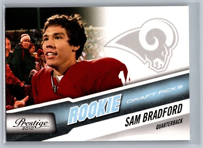 2010 Panini Prestige Sam Bradford #287 Light Blue Rookie Card #490/999 MADE - Image 1 of 2