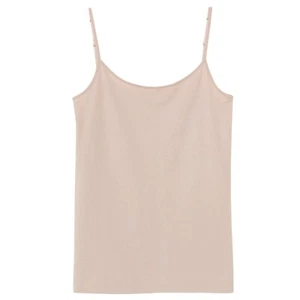 MUJI Organic Cotton Min Camisole Women's Seamless knit body smooth Beige XL size - Picture 1 of 1