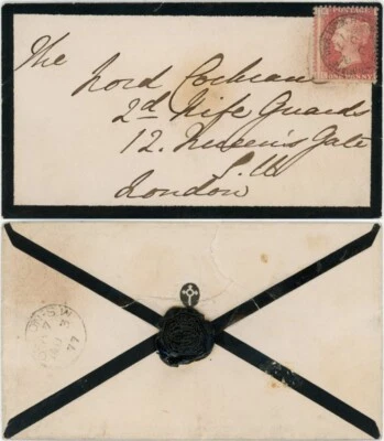 GB QV 1877 to LORD COCHRAN LIFEGUARDS 1d RED RAILWAY CDS HIGHLAND S.C NIGHT MAIL - Image 1 of 4