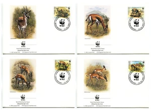WWF G17 Somalia 4 FDC 1992 Wild Animals Gazella - Picture 1 of 1