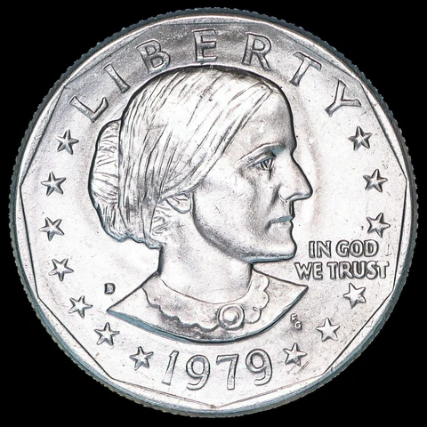 1979 D Susan B Anthony Dollar US Mint Coin "Brilliant Uncirculated" SBA Cover