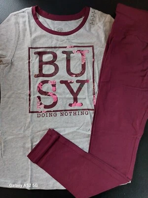 NUEVO CON ETIQUETAS Niñas Conjunto Justicia Floral Gráfico Top/Leggings 12 (15) Foto 1 de 2