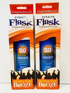 2 Smuggle Your Booze Hide Alcohol Flask Sunscreen Bottle Concert Festival Cruise - Picture 1 of 7