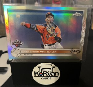 2022 Topps Pro Debut Chrome Refractor #91/99 Aeverson Arteaga ACL Giants PD-200