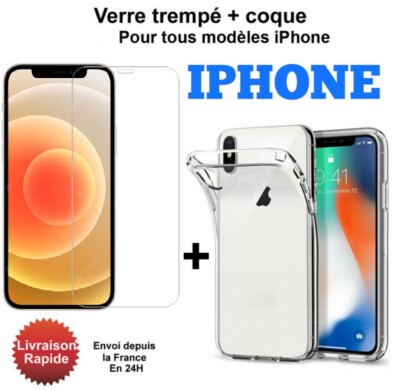 Film Protecteur Verre Trempé Pour IPhone 14 13 12 11 PRO MAX XR XS - Anti-choc/rayures