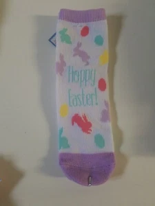 Calze alla caviglia per bambini "Buona Pasqua" coniglietto e uova - Sgl Pr - 2 taglie a scelta! NUOVO! - Foto 1 di 3