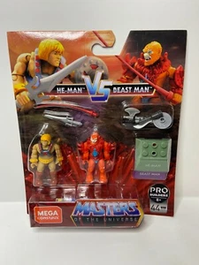 Mega Construx MASTERS OF THE UNIVERSE Heroes He-Man vs Beast Man, 2 Figurines - Picture 1 of 2