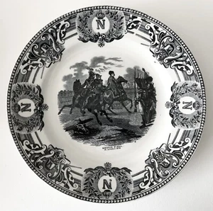 Placa histórica antigua Bélgica Boch Feres Napoleón Batalla de Iena 14 de octubre de 1860 - Imagen 1 de 6