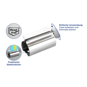 MAXIMEX Tuben Presse Edelstahl Haushalts Helfer entleert Reste umweltfreundlich - Bild 1 von 5