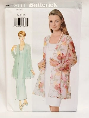 Butterick 5033 Talla 12-16 Misses/Pequeña Chaqueta Fluida y Patrón de Vestido Ajustado Foto 1 de 2