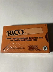 RICO CLARINET REEDS (25 REEDS) SIZE 3 UNOPENED BOX - Picture 1 of 3