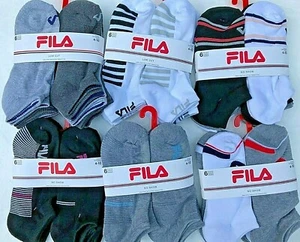 6 Pairs FILA ASORBDRY TM Authentic Women's No Show Socks Shoe Size 4-10 SALE - Picture 1 of 35