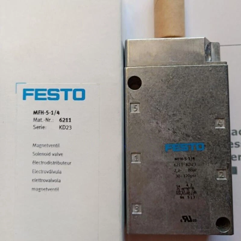 1PC NEW FESTO MFH-5-1/4 Solenoid Valve MFH51/4 6211 - Image 1 of 1