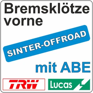 2x TRW SINTER OFFRO Bremsbeläge vorne Suzuki KingQuad LT-A 750 XP [AR41P] 09-18 - Bild 1 von 4