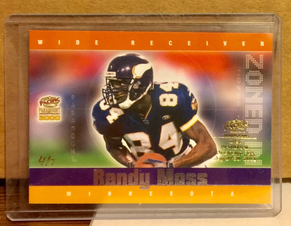 Randy Moss 2000 Pacific Paramount Zoned In "21st National Anaheim" #4/7 RARE SP - Image 1 of 1
