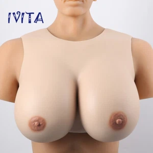 H Cup Silikon Brustformen Hochdrücken Brüste Transgender False Boobs Bra Enhance - Picture 1 of 8