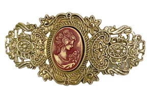 Kamee Haarspange Haarspange 3,5" Filigran Haarspange Haarspange Silberfarben Korea - Bild 1 von 6