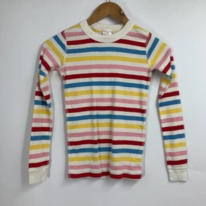 Hanna Andersson Girl's Organic Cotton Striped Long Sleeve Pajama Top Size 10/140 - Picture 1 of 9