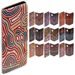 For Samsung Galaxy Series Aboriginal Art Print Wallet Mobile Phone Case Cover #1 - Picture 1 of 10