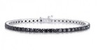 Bracciale tennis argento 925 sterling  zirconi 3mm Brillante nero