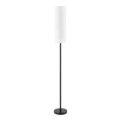 Hampton Bay McCarthy 66.5 in. 1-Light Black Floor Lamp with Slender Fabric Shade - Image 1 of 4