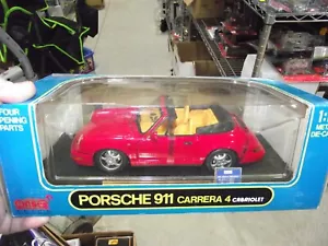 Anson 1/18 Porsche 911 carrera 4 cabriolet red NIB - Picture 1 of 1