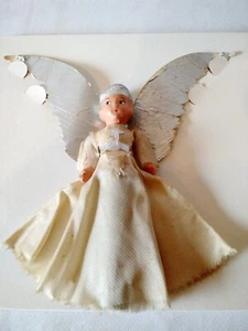 Vintage 1940s Noma-Elite Composition Doll Christmas  Angel Tree Topper - Picture 1 of 10
