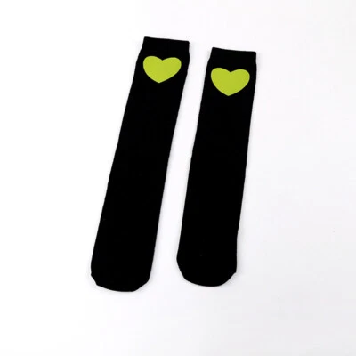 Calentador de piernas para niños negro blanco corazón estrella calcetines hasta la rodilla medias LH326 Foto 1 de 4