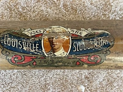 Rare Early 1900s Full Size  Louisville Slugger 40 EC Eddie Collins Decal Bat - Image 1 of 2