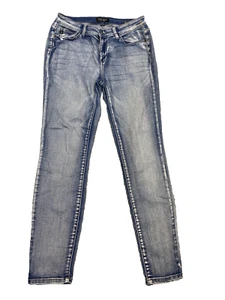 Judy Blue Jeans Women's 11/30 Skinny Fit Mid Rise Cropped Faded Whiskering - Picture 1 of 8