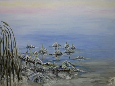 Gemälde, Öl auf Leinwand, Kälte, Malerfürst von Rügen, Sven Janotta - Bild 1 von 2