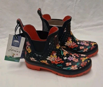Botas de lluvia Joules Wellibob Navblspot talla 6 nuevas con etiquetas Foto 1 de 4