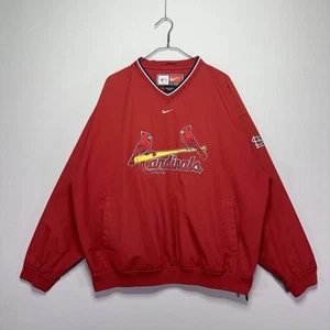 VTG Nike Team St. Louis Cardinals Jacket - Y2K - Red - Pullover Windbreaker - XL - Picture 1 of 8