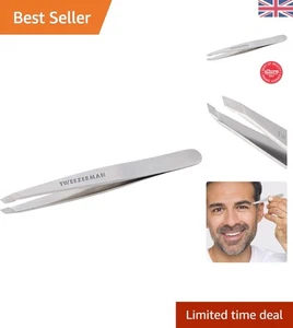 25 Grad schräge Pinzette in Edelstahl für professionelle Brauenformung - Bild 1 von 12