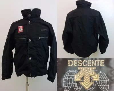 Chaqueta de esquí Descente para hombre L negra chaqueta de entrenador bordada #J3476 Foto 1 de 4