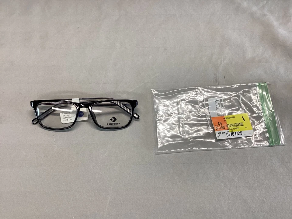 Converse CV5011 Men's Eyeglasses - 001 Black - 53-18-145 - Demo Lenses