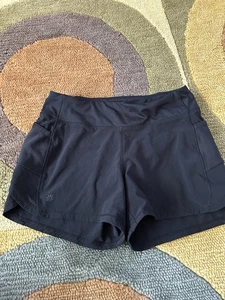 Athleta Girl Record Breaker 3” Short Black Athletic Shorts Kids Girls Medium - Picture 1 of 5