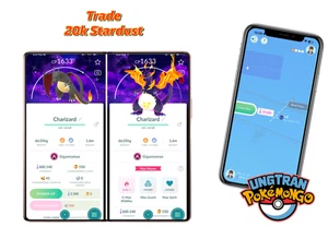 Shiny Gigantamax Charizard Dark Skies back-ground Tr-de 20k star-dust - Picture 1 of 1
