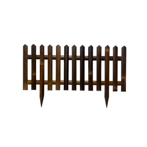 16 In. H Black Bamboo Picket Garden Fence - Picture 1 of 2