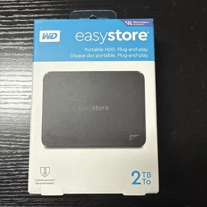 Western Digital Easystore 2TB Portable HDD Plug-and-Play (WDBAJN0020BBK-WESN)✅ - Picture 1 of 2