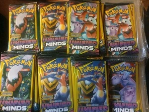 10x Pokemon Sonne & Mond Unified Minds 3 Karten Mini Booster Packs - Bild 1 von 4