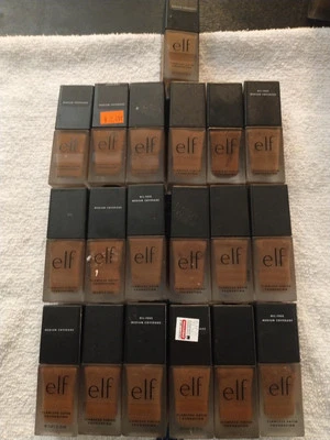 Lot Of 19 elf Flawless Satin Finish Foundation Oil Free 560 Chocolate 0.68oz Ea. - Image 1 of 4