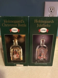 Holmegaard's Christmas Bottle 1989 & 1990 - Picture 1 of 4