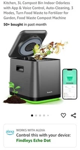 GoveeLife Smart Electric Composter for Kitchen, 3L Compost B - Picture 1 of 10
