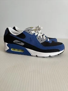 Nike Air Max 90 Sneakers - DM0029-001 - Black / Atlantic Blue / White - 8 US - Picture 1 of 8