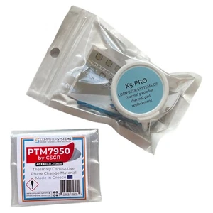 PTM7950 by CSGR 40x40x0.25mm Phase Change Material & K5 PRO 20g Thermal Putty - Afbeelding 1 van 5