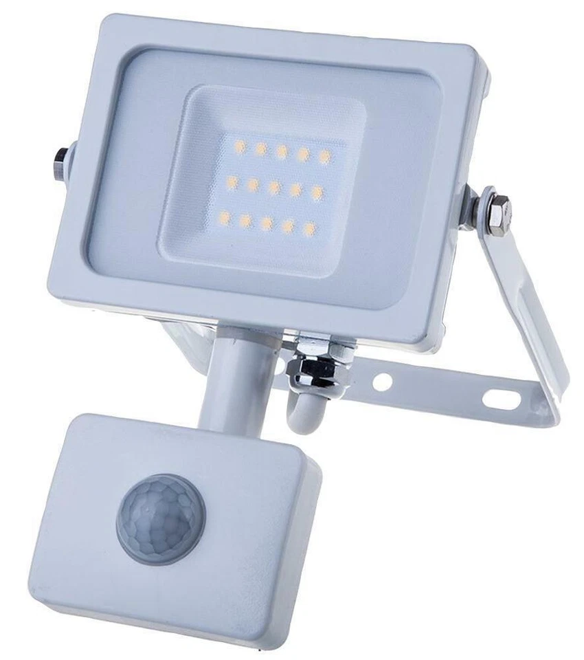 10W LED Floodlight with PIR, 6400K, 800 Lumens - V-TAC - Image 1 of 1
