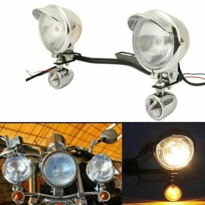 Kit de barra de luz señales de giro luces de paso de motocicleta de Estados Unidos para Harley Honda Yamaha Foto 1 de 4