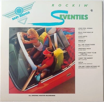 ROCKIN' SEVENTIES – VARIOUS LP 33 RPM VINYL The Hollies, Aerosmith, Elton John + - Image 1 of 3